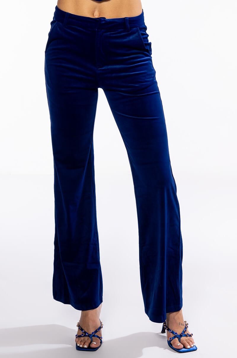 NIGHT MOVES VELVET WIDE LEG TROUSER