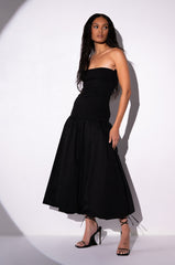 MAKE YOU MINI DROPPED WAIST MIDI DRESS