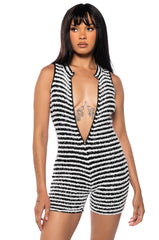 OWN THE SEASON ZIP UP ROMPER