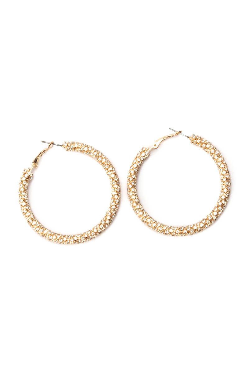 PLUGGED IN CORD GOLD HOOPS
