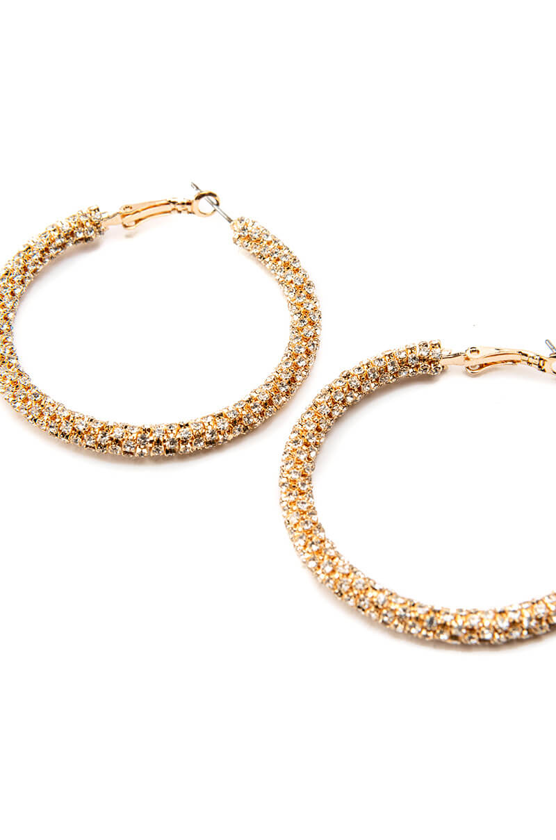 PLUGGED IN CORD GOLD HOOPS