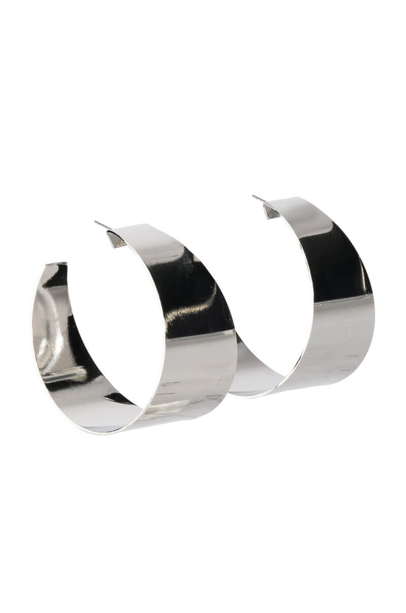 POWER TRIP STATEMENT HOOP EARRINGS