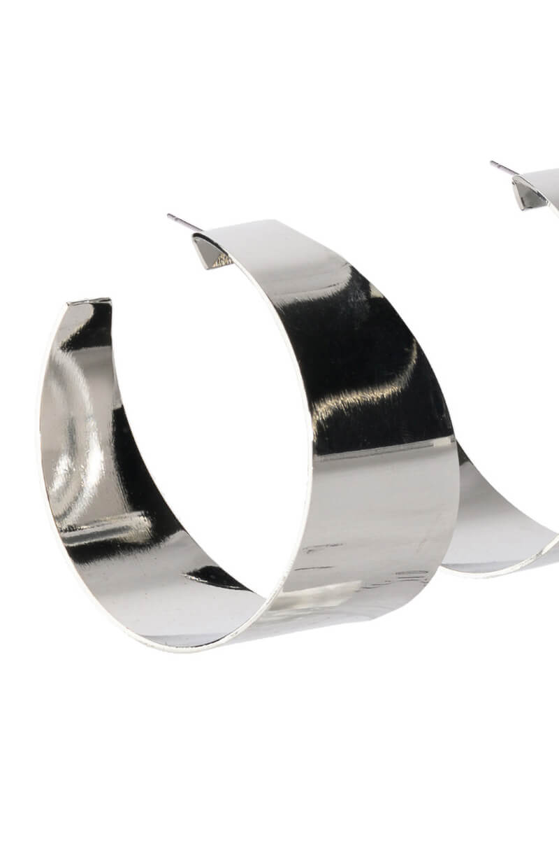POWER TRIP STATEMENT HOOP EARRINGS