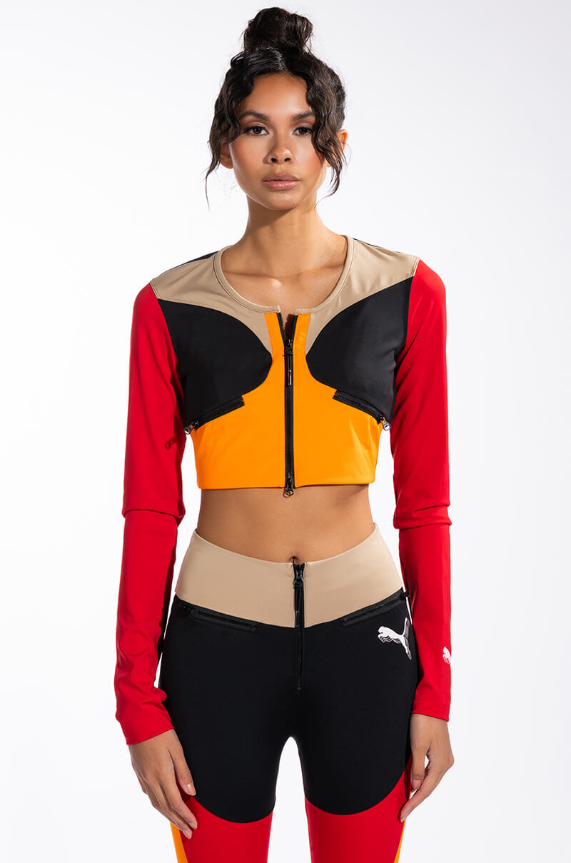PUMA MULTI COLOR UNITY CROP TOP