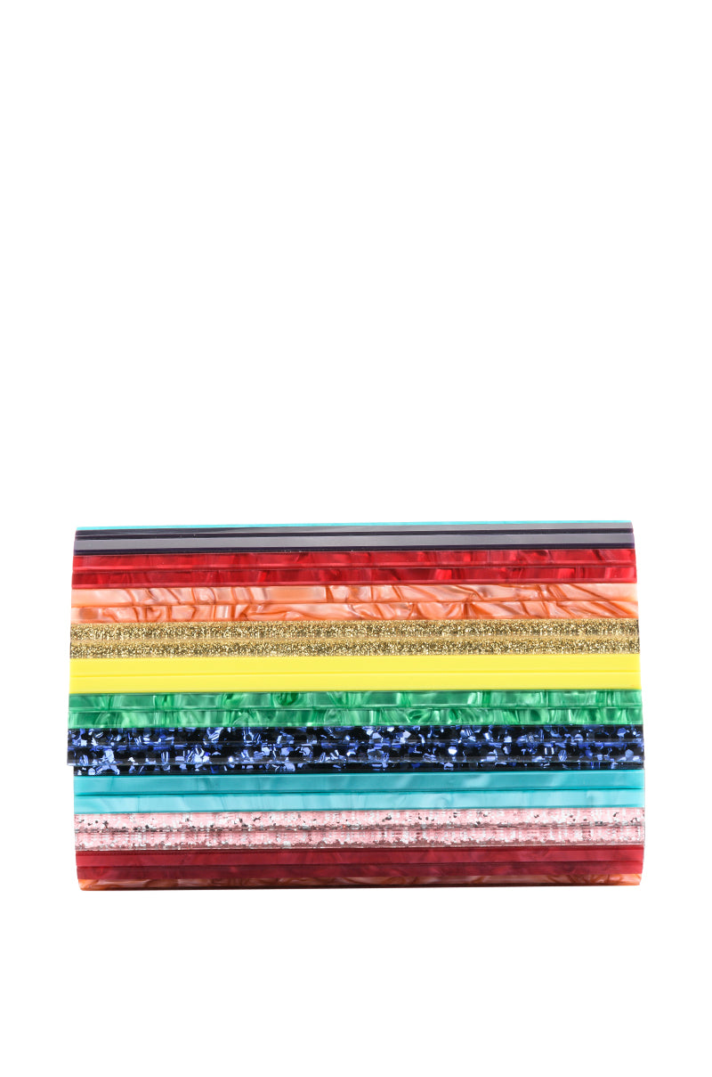 RAINBOW HARD CASE CLUTCH