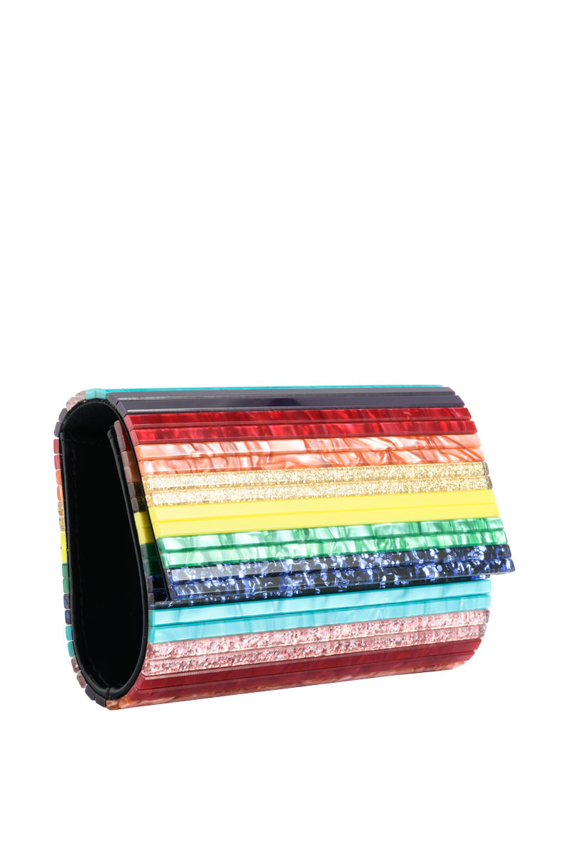 RAINBOW HARD CASE CLUTCH