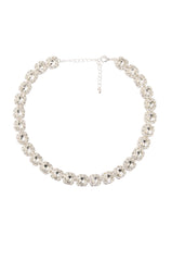 RHINESTONE MID CHAIN IN SILVER