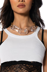 RIGHT THROUGH ME ACRYLIC CHAIN CHOKER