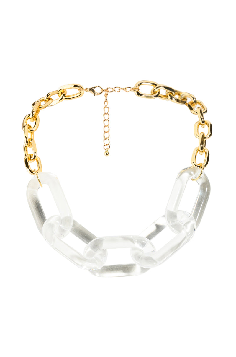 RIGHT THROUGH ME ACRYLIC CHAIN CHOKER