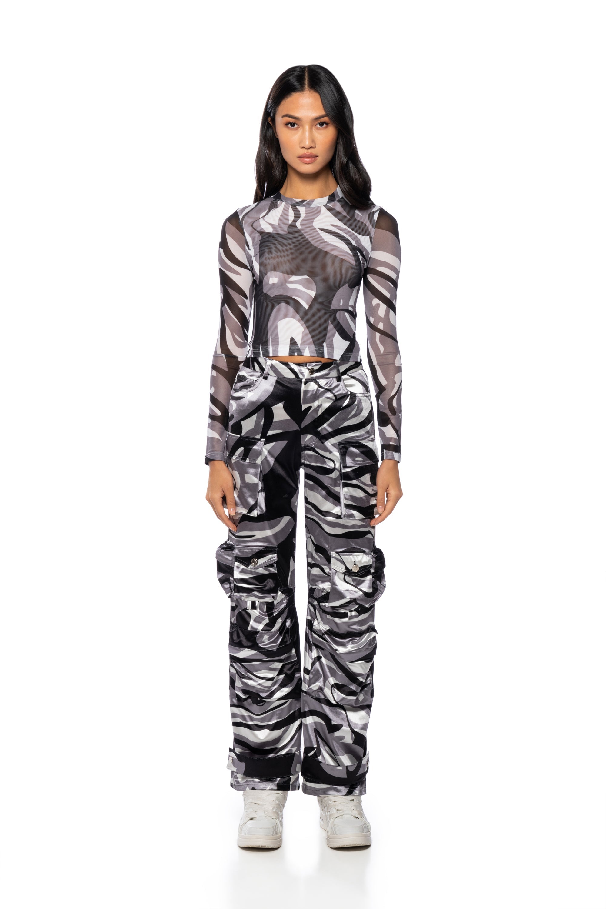 ROGER THAT MESH LONG SLEEVE CAMO BODYSUIT
