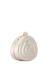 SHE SELLS SEA SHELLS ACRYLIC CLUTCH