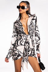 SHE'S DANGEROUS LOW V MINI DRESS