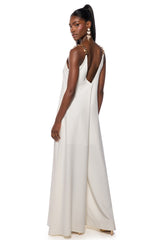 SICILY OVERSIZED SLEEVELESS JUMPSUIT IN WHITE