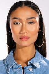 SPARKLE GOLD 80MM RHINESTONE HOOPS