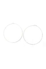 SPARKLE SILVER 100MM RHINESTONE HOOPS