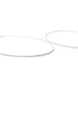 SPARKLE SILVER 100MM RHINESTONE HOOPS