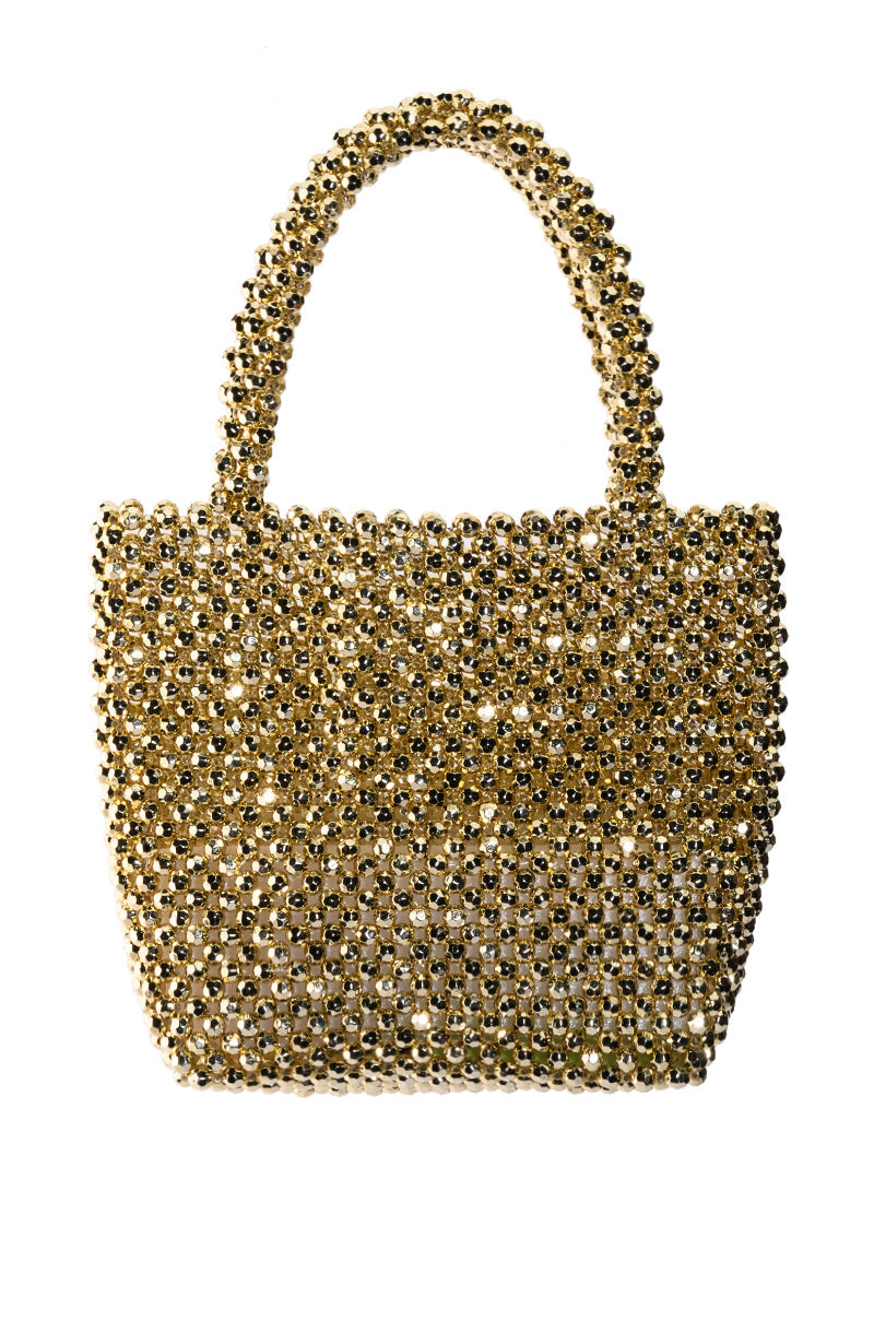 SPARKLING EMBELLISHED GOLD BAG