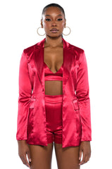 SPRING STATIN BLAZER WITH OPEN ARM