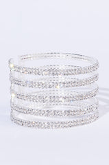 SWEET LOVE SILVER RHINESTONE CUFF