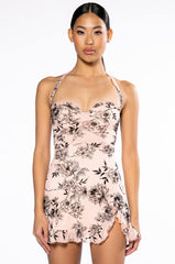 TAKE ME THERE FLORAL MINI DRESS