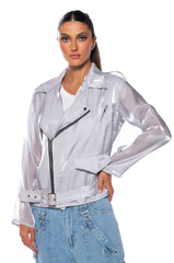 TELL ME MORE MESH MOTO JACKET