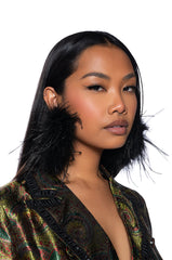 THE MOMENT FEATHER HOOP EARRING