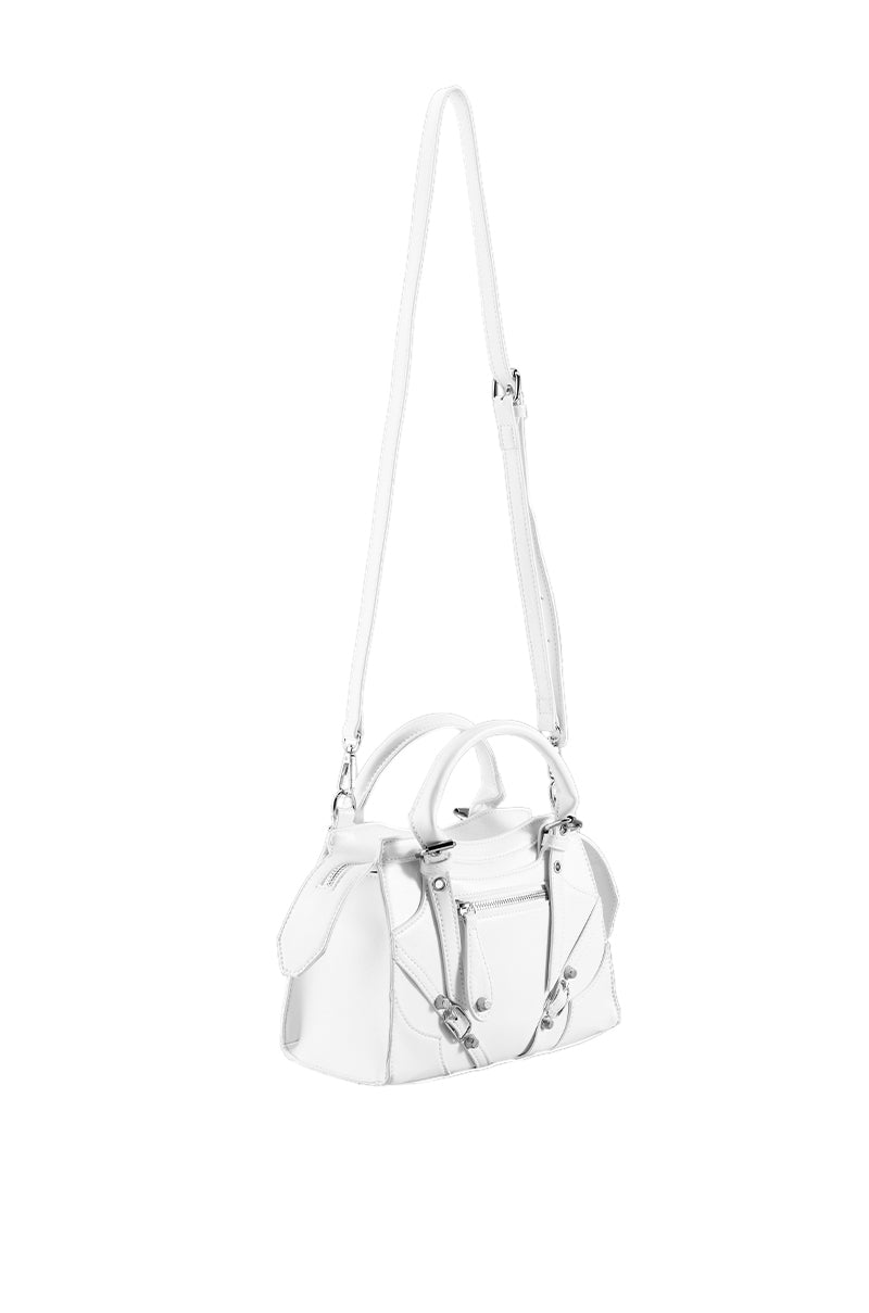 TRACIE WHITE INDUSTRIAL LOOK PURSE