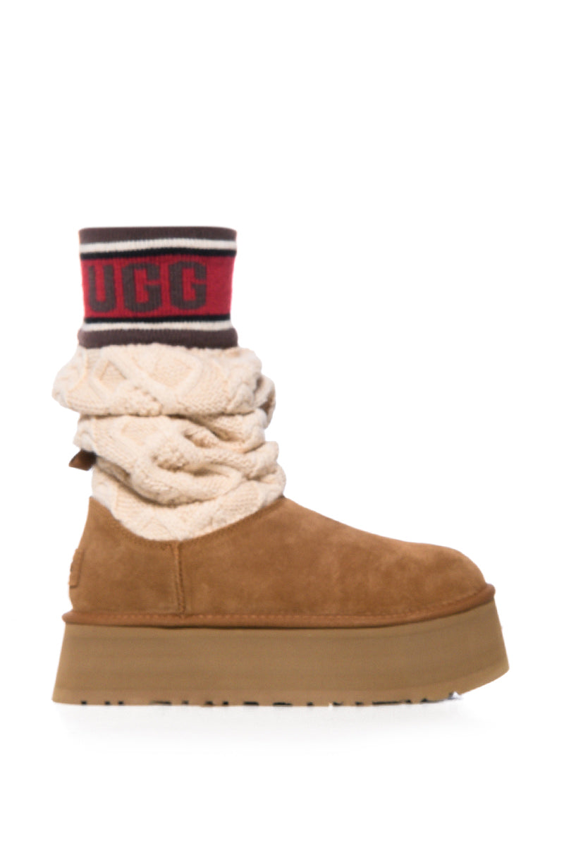 UGG CHESTNUT W CLASSIC SWEATER LETTER