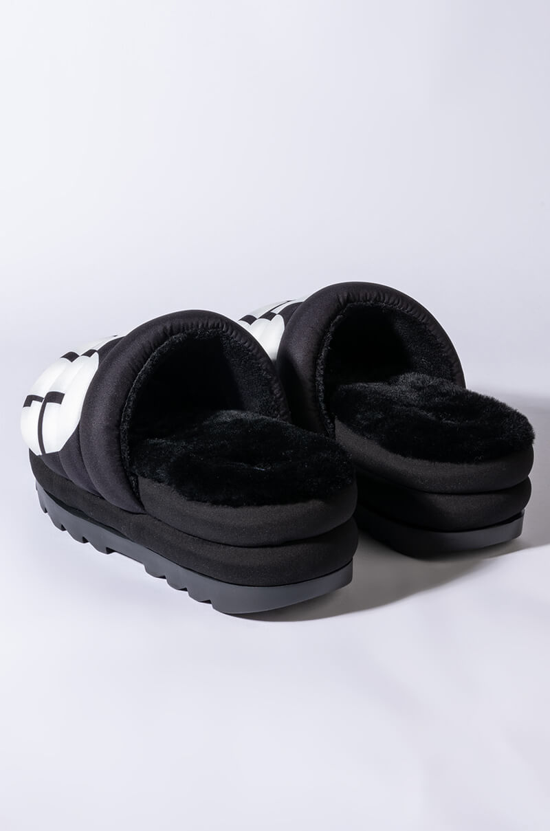 UGG PUFT SLIDE LOGO SANDAL