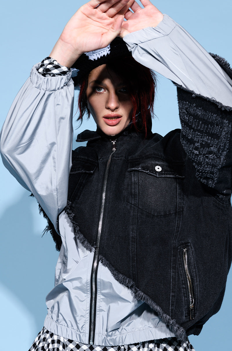 UNDECIDED DENIM BOMBER JACKET