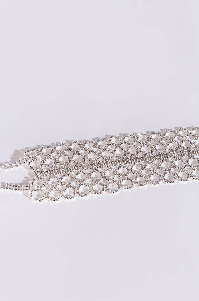 VICTORIA RHINESTONE LACE STATEMENT CHOKER