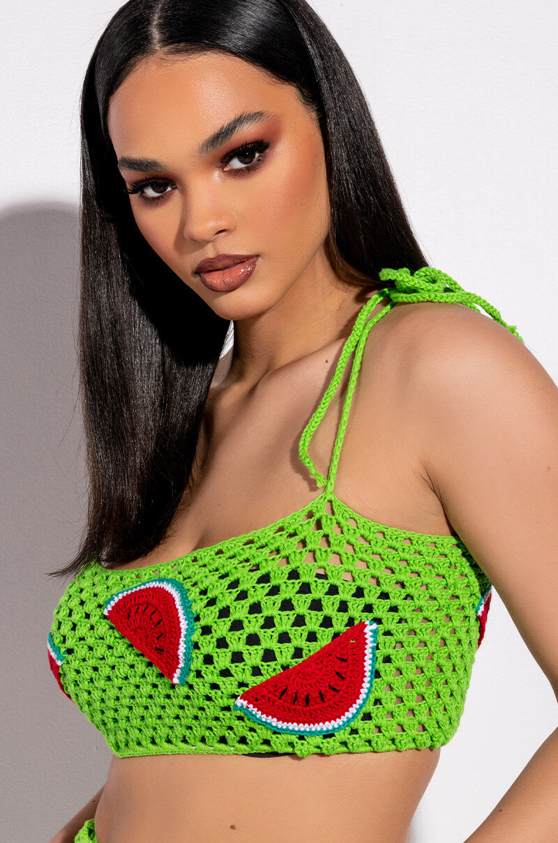 WATERMELON SUGA KNIT BRALETTE