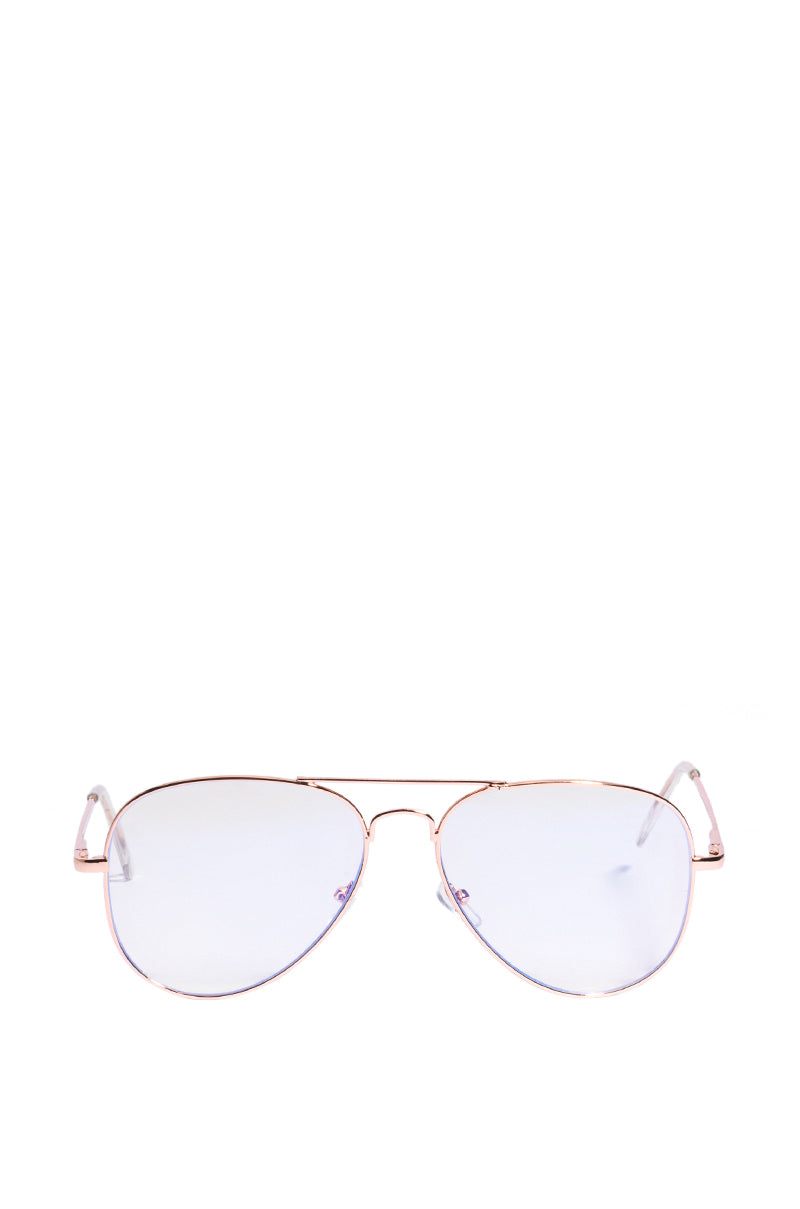 WDYM AVIATOR EYEWEAR IN ROSE GOLD