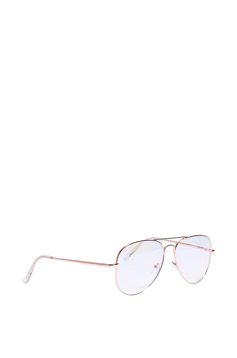 WDYM AVIATOR EYEWEAR IN ROSE GOLD