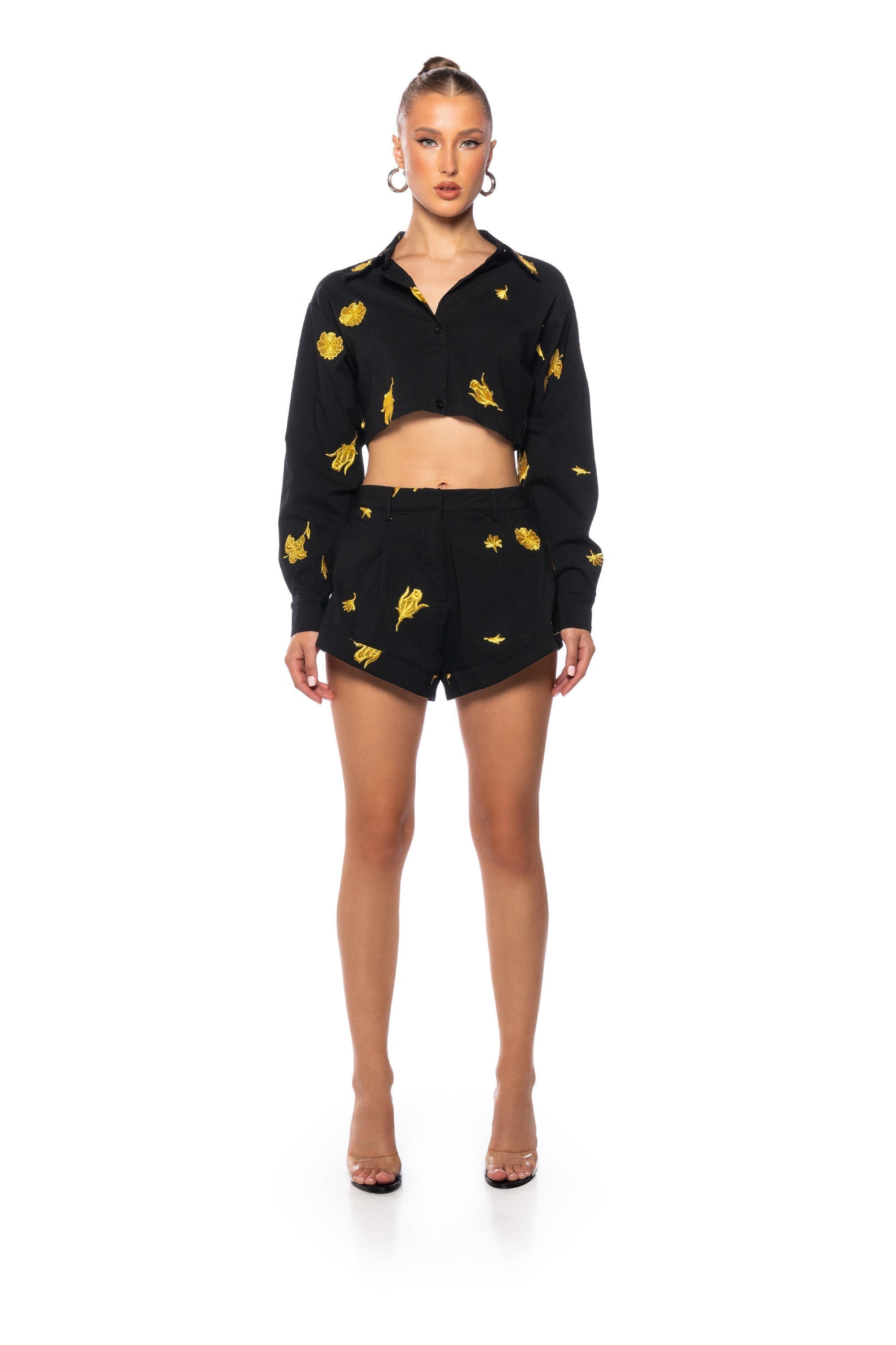 WEEKEND GETAWAY FLORAL FLOUNCE SHORT