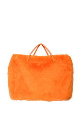 YETI LARGE FAUX FUR TOTE IN ORANGE