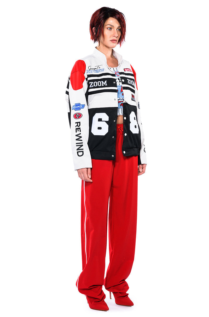 ZOOM ZOOM TWO IN ONE BOMBER SKIRT SET