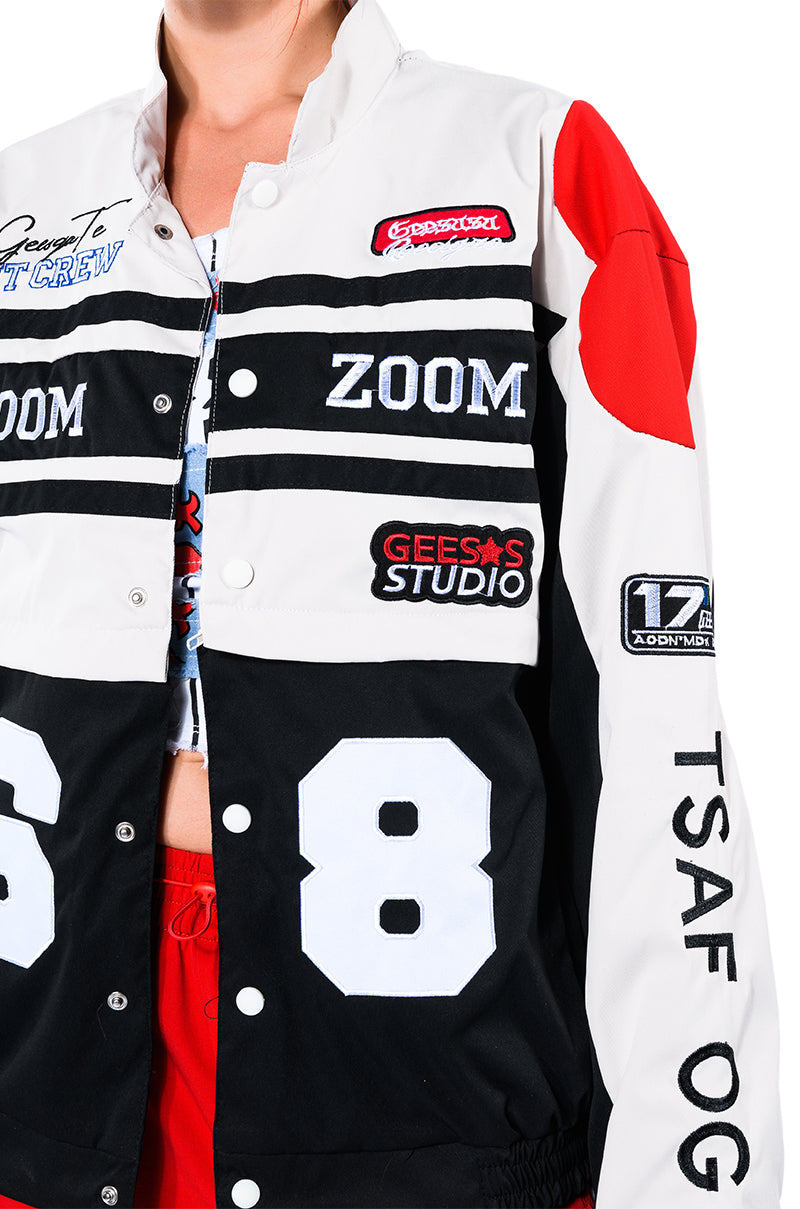 ZOOM ZOOM TWO IN ONE BOMBER SKIRT SET